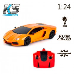 Автомобиль KS Drive на р/у - Lamborghini Aventador LP 700-4 (1:24, 2.4Ghz, оранжевый) фото-6