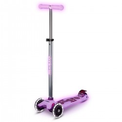 Самокат Micro серии Maxi Deluxe Glow LED - Сияюще-пурпурный