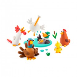 Набор самозатвердевающего пластилина Липака – Домашние птицы: Цыпленок, индейка, петух фото-4
