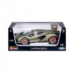 Автомодель - Lamborghini Sián FKP 37 (матовый зелёный металлик, 1:18) фото-4