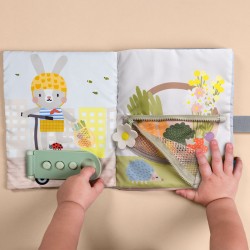 Развивающая мягкая книжка - Бизибук зайченка фото-7