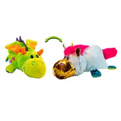 Мягкая Игрушка С Пайетками 2 В 1 - ZooPrяtki - Единорог-Дракон (30 Cm) фото-3