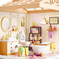 Конструктор-румбокс Mini House серії Інтер'єр – Ванна кімната (світло) фото-5