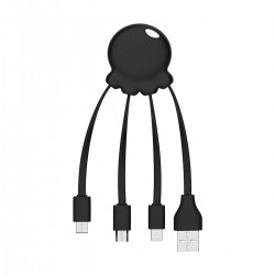 Універсальний Кабель Для Зарядження Пристроїв Від Usb Xoopar - Octopus (Чорний, Type-C, Lighting, Microusb) фото-1