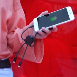Універсальний Кабель Для Зарядження Пристроїв Від Usb Xoopar - Octopus (Чорний, Type-C, Lighting, Microusb) фото-2