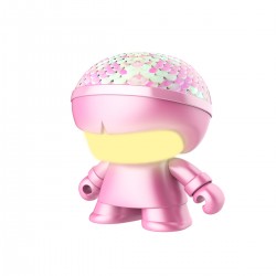 Акустика  Xoopar - Mini Xboy (7,5 Cm, Рожева З Паєтками Металік, Bluetooth) фото-2