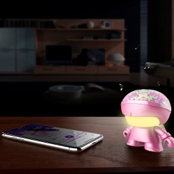 Акустика  Xoopar - Mini Xboy (7,5 Cm, Рожева З Паєтками Металік, Bluetooth) фото-1