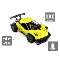Автомобиль Speed racing drift на р/у – Aeolus (желтый, 1:16) фото-3