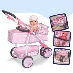 Трехколесная коляска для куклы Baby Born – Цветочный стиль Делюкс (складная) фото-3