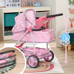 Трехколесная коляска для куклы Baby Born – Цветочный стиль Делюкс (складная) фото-5