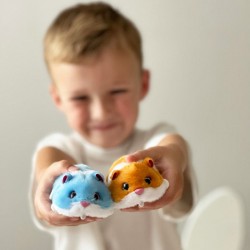 Интерактивная мягкая игрушка S1 - Забавный хомячок (голубой) фото-7