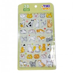 Набор 3D-наклеек Tiki Wiki серии Crystal – Тики котики
