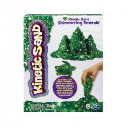 Песок Для Детского Творчества - Kinetic Sand Metallic (Зеленый) фото-1