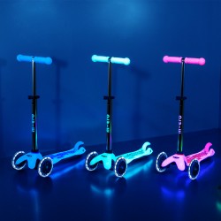 Самокат Micro серии Mini Deluxe Glow LED - Арктический синий фото-10