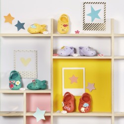 Обувь для куклы BABY BORN - Cандалии с значками (лиловые) фото-5