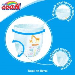 Трусики-підгузники GOO.N для дітей 6-12 кг (розмір M, унісекс, 58 шт) фото-8