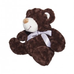 М'яка Іграшка - Ведмідь коричневий з бантом (40 См) фото-1