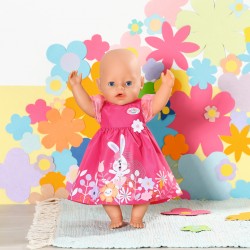 Одежда для куклы Baby Born - Платье с цветами фото-4