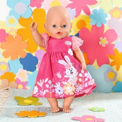 Одежда для куклы Baby Born - Платье с цветами фото-6
