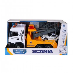 Игровой набор серии Mid Truck – Эвакуатор Scania с машиной полиции (свет, звук) фото-6