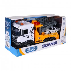 Игровой набор серии Mid Truck – Эвакуатор Scania с машиной полиции (свет, звук) фото-7