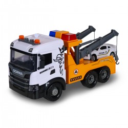 Игровой набор серии Mid Truck – Эвакуатор Scania с машиной полиции (свет, звук) фото-9