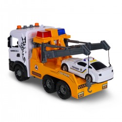 Игровой набор серии Mid Truck – Эвакуатор Scania с машиной полиции (свет, звук) фото-11