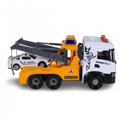 Игровой набор серии Mid Truck – Эвакуатор Scania с машиной полиции (свет, звук) фото-15