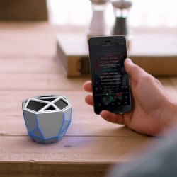 Акустика Xoopar - Geo Speaker (Серебристая С Синей Led-Подсветкой,Bluetooth,Моно) фото-3