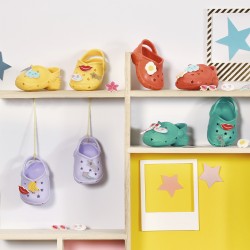 Взуття для ляльки BABY BORN - Сандалі зі значками (червоні) фото-4