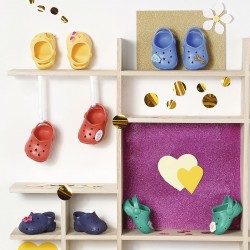 Взуття для ляльки BABY born - Святкові сандалі з значками (червоні) фото-6