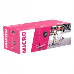 Самокат MICRO складний серії Mini Deluxe Foldable LED – Рожевий фото-9