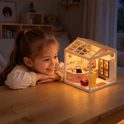 Конструктор-румбокс Mini House серии Интерьер – Круглосуточный мини-маркет (свет) фото-2