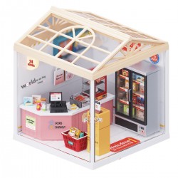 Конструктор-румбокс Mini House серии Интерьер – Круглосуточный мини-маркет (свет) фото-3