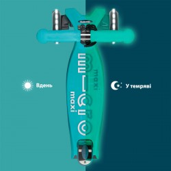 Самокат Micro серії Maxi Deluxe Glow LED – Желейний зелений фото-7