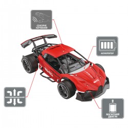 Автомобіль  Gesture sensing з р/к та з сенсорним керуванням – Dizzy (червоний, 1:16) фото-4