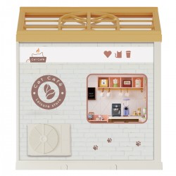 Конструктор-румбокс Mini House серии Интерьер – Котокафе (свет) фото-6