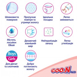 Трусики-підгузки Goo.N Plus для дітей (розмір 6(XXL), 13-25кг, 28 шт.) фото-9