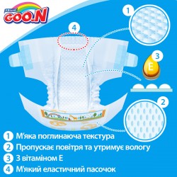 Подгузники Goo.N для детей коллекция 2020 (XL,12-20 кг) фото-3