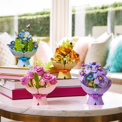Конструктор в капсуле Max серии Bouquets S1 – Букет роз (свет) фото-4