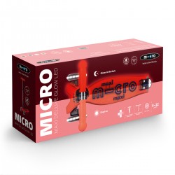Самокат Micro серии Maxi Deluxe Glow LED - Красная аура фото-3