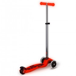 Самокат Micro серии Maxi Deluxe Glow LED - Красная аура фото-5