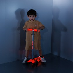 Самокат Micro серии Maxi Deluxe Glow LED - Красная аура фото-11