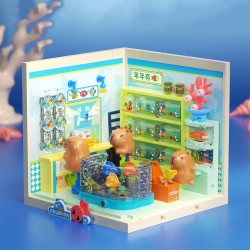 Конструктор JAKI серии Mini Super Town - Аквариумный магазинчик капибар фото-3