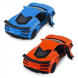 Автомодель - Chevrolet Corvette Z06 2023 (оранжевый, светло-голубой) фото-4