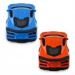 Автомодель - Chevrolet Corvette Z06 2023 (оранжевый, светло-голубой) фото-11