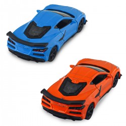 Автомодель - Chevrolet Corvette Z06 2023 (оранжевый, светло-голубой) фото-12