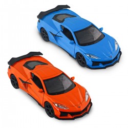 Автомодель - Chevrolet Corvette Z06 2023 (оранжевый, светло-голубой) фото-14