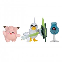 Набір ігрових фігурок Pokemon W18 - Клефейрі, Белдум, Сірфетч'д фото-2