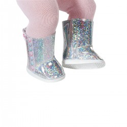 Обувь для куклы Baby Born - Серебристые сапожки фото-2